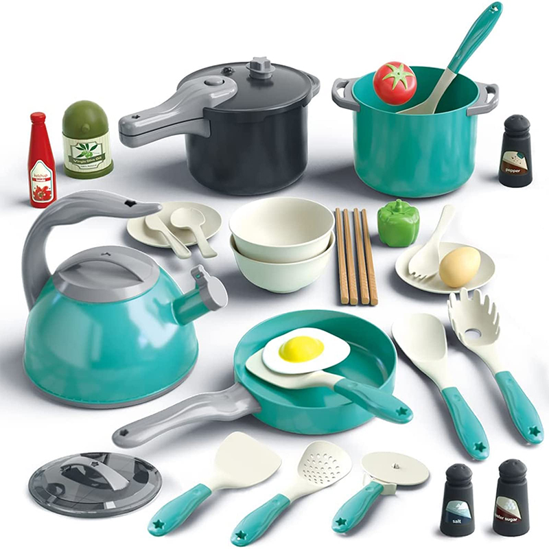 Kitchen Baking Pan Set - Pretend Cooking Playset com Play Pots
