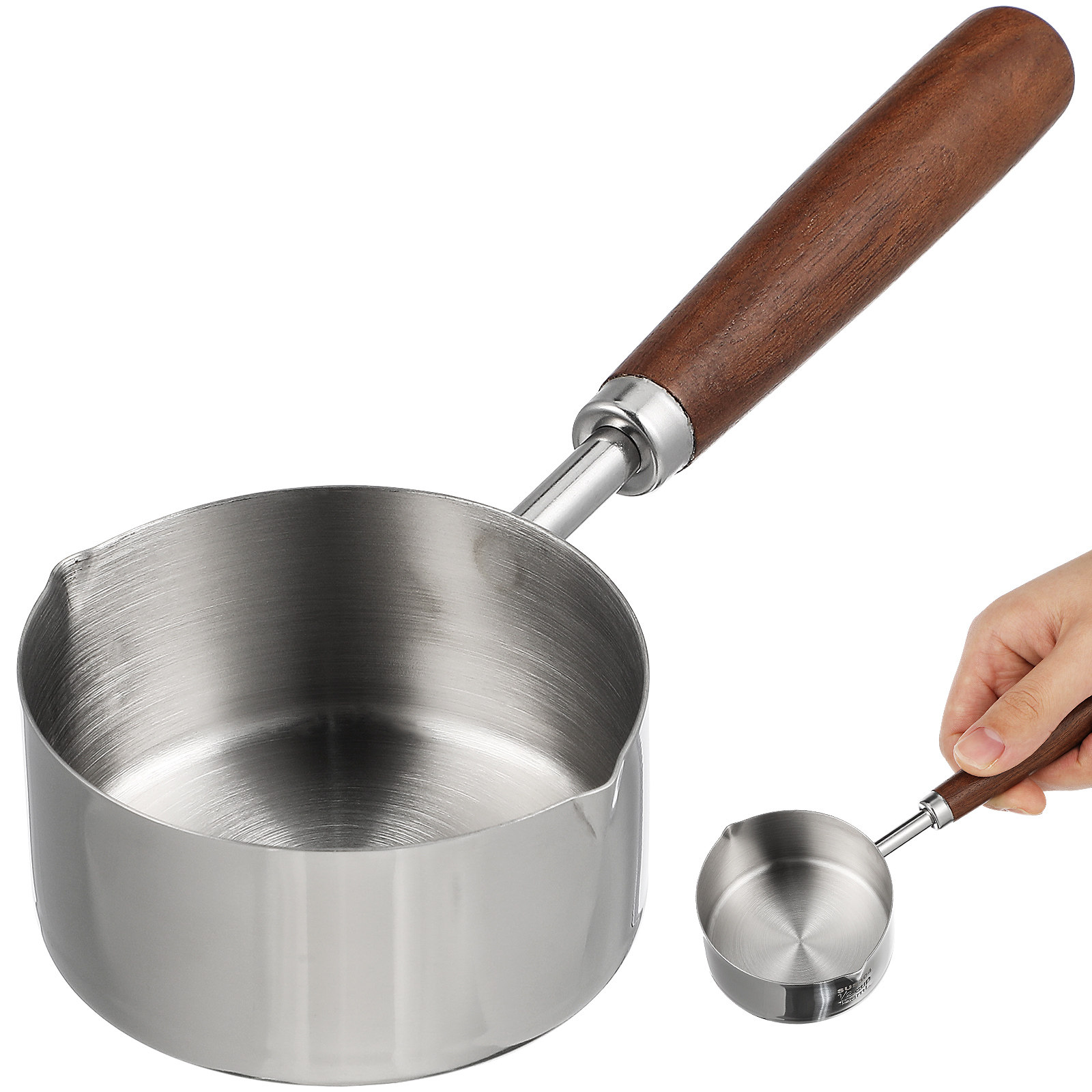 Mini Kitchen Baking - Panela de Aço Inoxidável com Cabo