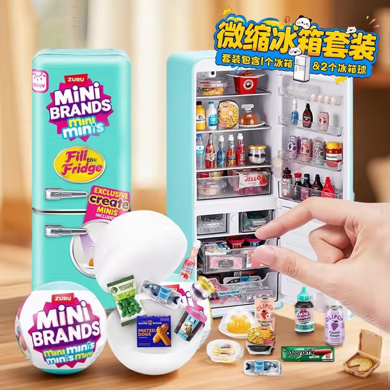 Miniature Baking Kitchen - Mini geladeira de brinquedo com luzes