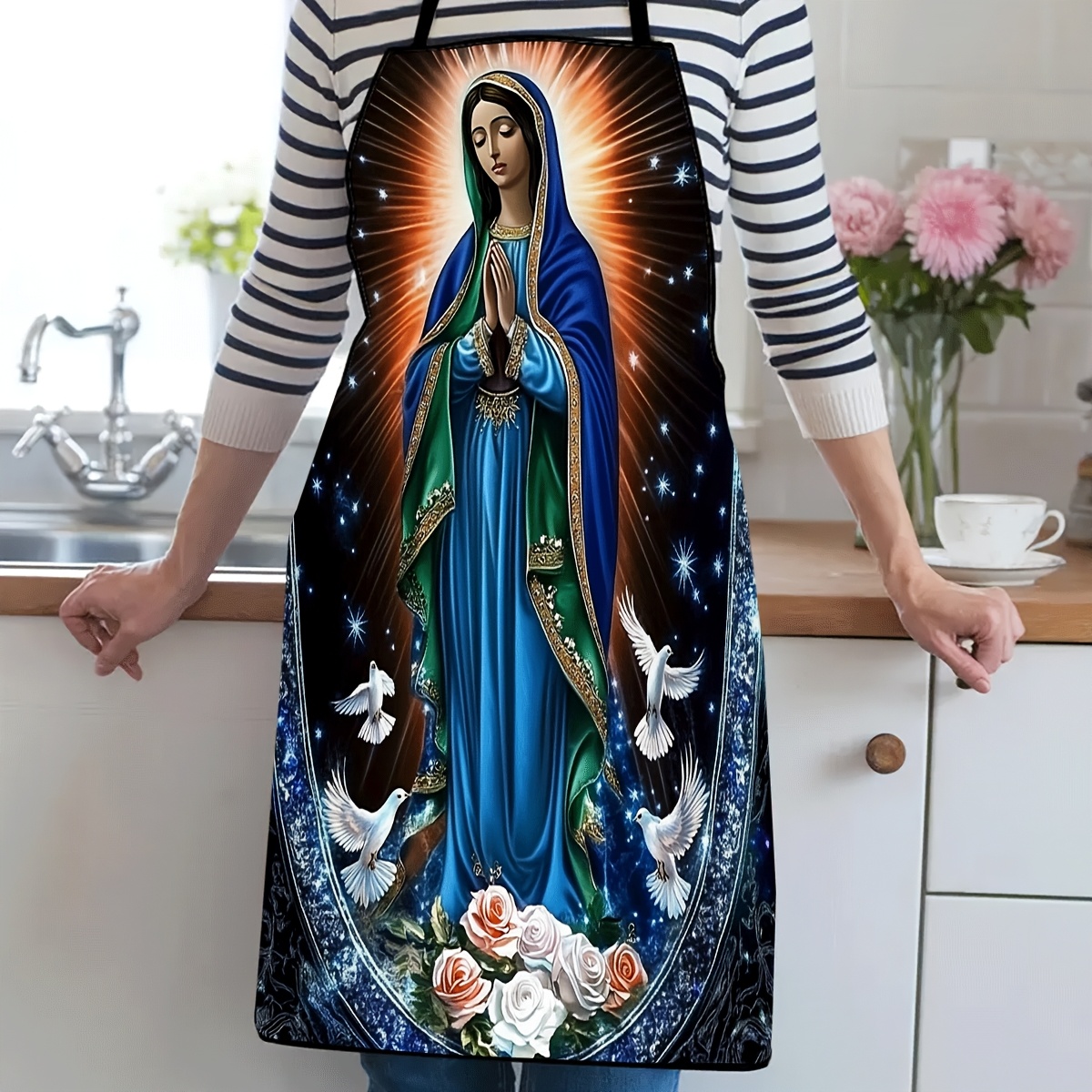 Kitchen Baking Cloth - Avental com senhora de Guadalupe em