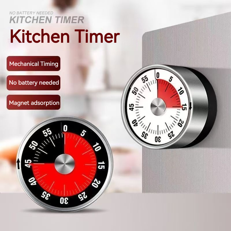 Baking Kitchen Hourly - Timer de Cozinha em Aço Inoxidável,