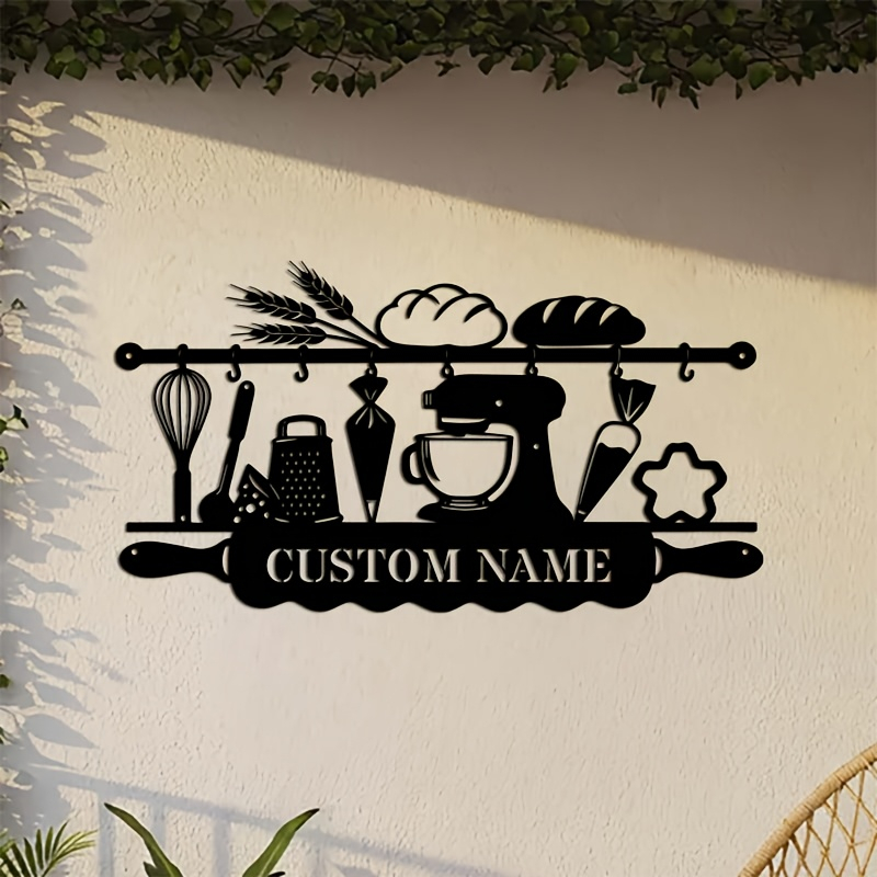 Kitchen With Baking Area - Arte de Parede Personalizada em Ferro