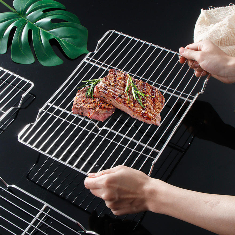 Kitchen Baking Utensil - Aço inoxidável churrasqueira malha esteira reutilizável
