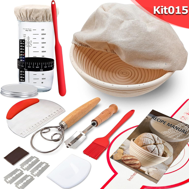Proofing Basket Banneton - Kit de Fermento Natural para Pão,