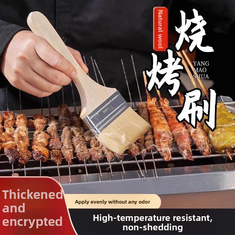 Pincel de Lã com Cabo de Madei - Kitchen Baking Utensil avaliação e preço