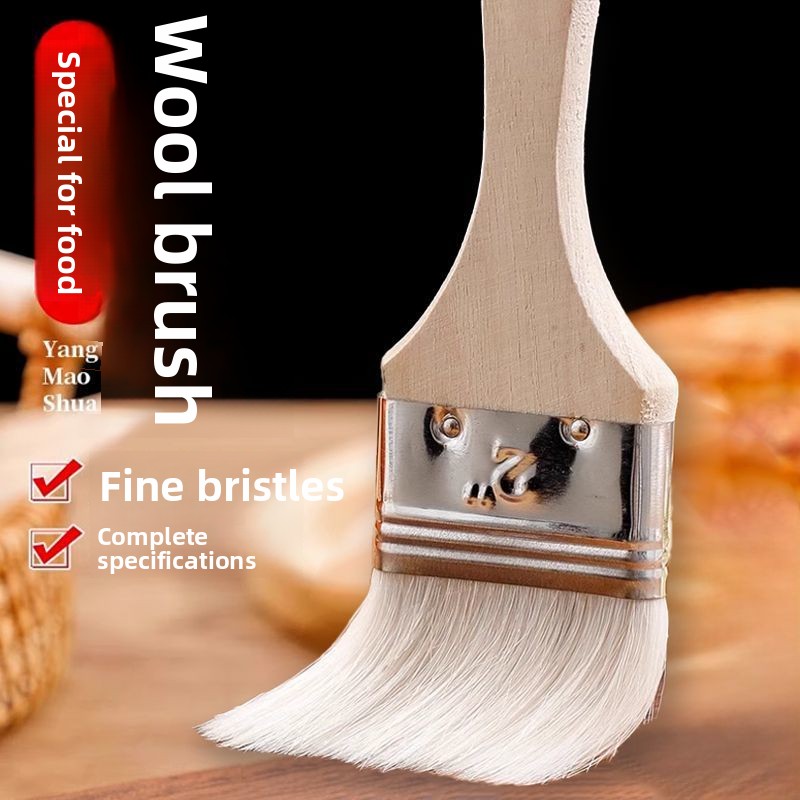 Pincel de Lã com Cabo de Madei - Kitchen Baking Utensil avaliação e preço