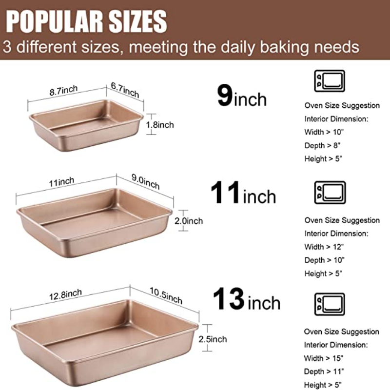 Engrossar aço carbono dourado  - Kitchen Baking Products avaliação e preço